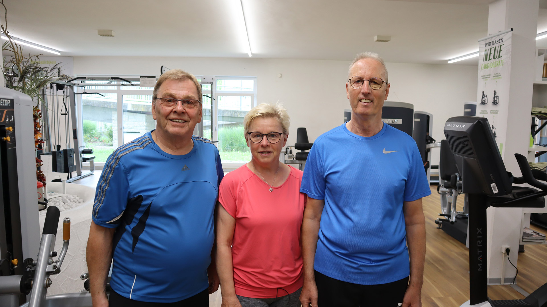 Bodyfit Mitglieder Klaus, Ingrid und Ulli